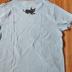 黒猫半袖Tシャツ・神保町にゃんこ堂・タグ付きの画像