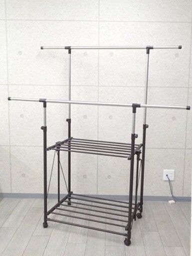 未開封品　YAMAZEN　簡単折りたたみ式ハンガーラック　YOH-1　ブラウン　BR　山善　　■近隣配送無料 買取GO‼　栄和店