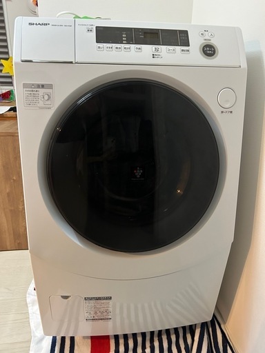 シャープ10キロドラム式洗濯機