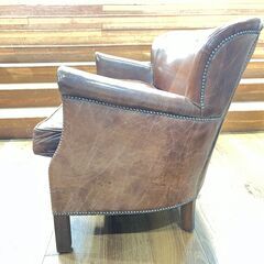 家具 生活家具 HALO　2人掛けソファー　ブラウン　総革