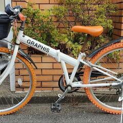 スペアタイヤ付き自転車26インチ