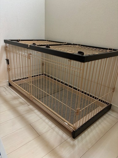 ペットサークル　ゲージ、W117㎝ x H 60㎝　奥行59㎝、ハウス、犬、猫、リッチェル、屋根付き、美品