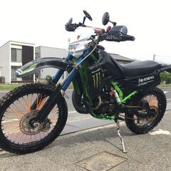 福山市 瀬戸町 カワサキ KDX125SR DX125A 実働 書類付き アルミ倒立フォーク RSVチャンバー 林道 モトクロス エンデューロ カスタムベースにもの画像
