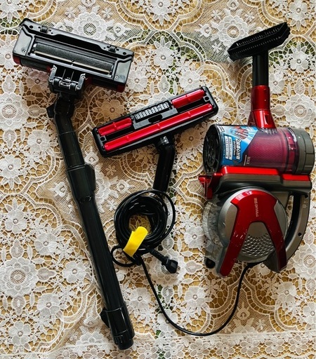 中古品　アイリスオーヤマ サイクロン 掃除機 3WAY レッド IC-S55KF-R 掃除機 トリガー