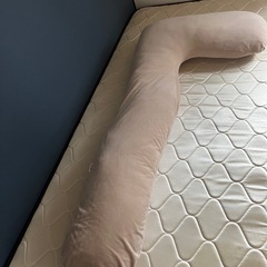 (受け渡し予定者決定済)ベージュ色の抱き枕 背当てや授乳クッションにも の画像