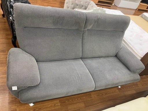 2人掛けソファー　ファブリック　グレー　5,500円