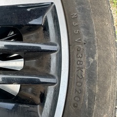 トヨタ30系 アルファード ヴェルファイア 後期 SCパッケージ 純正 ホイール 18x7.5J+45 5穴 PCD114.3 ラジアルタイヤ 2020年 4本セットの画像