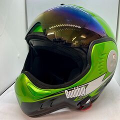 ROOF BOXER V8 ボクサー システムヘルメット ミラーシールド装着品 ライムグリーン Mサイズ オートバイ バイクの画像