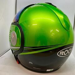 ROOF BOXER V8 ボクサー システムヘルメット ミラーシールド装着品 ライムグリーン Mサイズ オートバイ バイクの画像