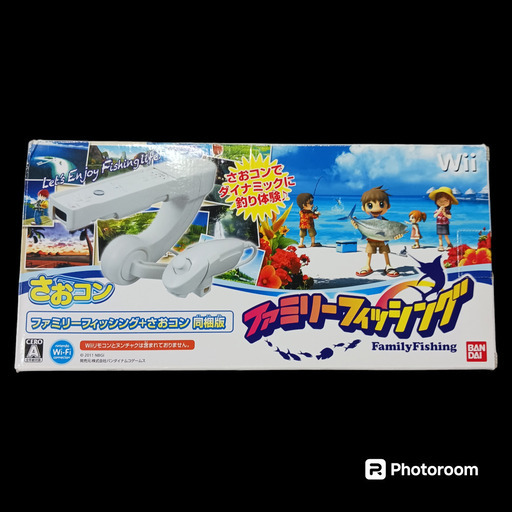 (未使用)Wii用 BANDAI ファミリーフィッシング+さおコン 同梱版