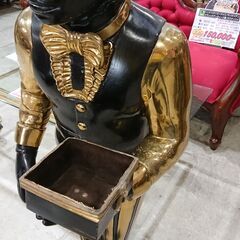 西洋美術 真鍮 ブロンズ ゴールド バトラー 執事 紳士 ディスプレイ オブジェ①の画像