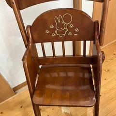木製ベビーチェア　ミッフィーの画像