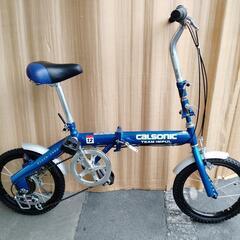美品！CALSONIC TEAM IMPUL カルソニック　チーム　インパル　折り畳み自転車の画像