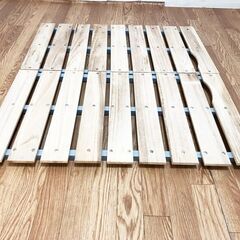 押入れ用すのこ折りたたみ式　桐スノコW105～52×D82cm　押入/クローゼット収納　完成品の画像