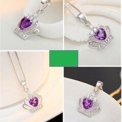 ≒j→→→m40-3-刻印/アメジストＣＺクラウンペンダントの画像