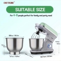 CHEFTRONIC スタンドミキサー 5.5Qt 電動式 家庭用ミキサーの画像