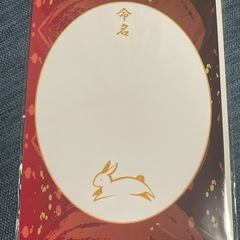 干支（卯）和柄 A4 命名用紙 3枚入り 額なし 兎 