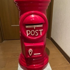 昭和レトロ 大型郵便ポスト 置物 鍵付き