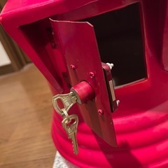 昭和レトロ 大型郵便ポスト 置物 鍵付きの画像