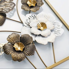 新品♪フラワー　アイアン　ウォールアート　ウォールデコ　壁掛け　壁飾りの画像