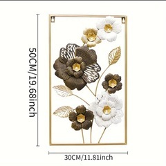 新品♪フラワー　アイアン　ウォールアート　ウォールデコ　壁掛け　壁飾りの画像