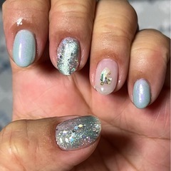 お盆休みジェルネイル︎☺︎