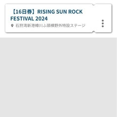 受渡し予定　RSRライジングサンロックフェスティバル 16日1日券