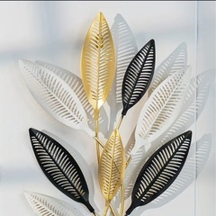 新品♪リーフ　アイアン　ウォールアート　ウォールデコ　壁掛け　壁飾りの画像