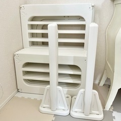 美品GU MODE　ベビーサークル/ベビーゲート&固定パーツ付き