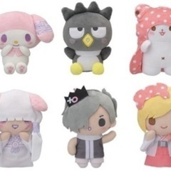 【フルコンプセット】真天地開闢集団 ジグザグ x サンリオキャラクターズ ぬいぐるみ 全6種1セットの画像