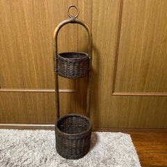 段違い鉢受け(ラタン製品)