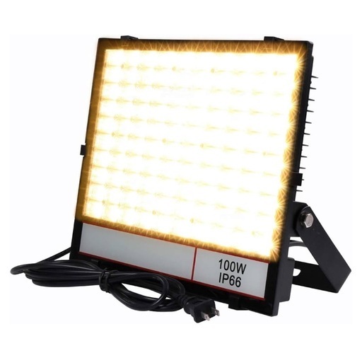 薄型軽量 電球色 LED投光器 100W IP66防水