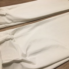 チェック柄　レースカーテンの画像