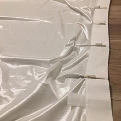 チェック柄　レースカーテンの画像