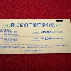 ホテル立山40%オフ宿泊券