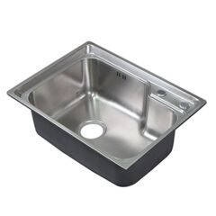 58x43cm　ステンレスプレス　一槽　キッチンシンク　排水付き　WS1550　新品　在庫あり