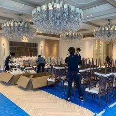 ※残り2名※急募※【軽井沢①】単発・短時間高日給・作業終了日即日現金手渡し】【※定員4〜6名※】【単発1日間　8/8(木)】ホテル宴会場の椅子搬入作業の画像