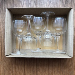 5脚 クリスタルグラス　ワイングラス