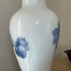 壺　大倉陶園　花瓶　ブルーローズ　36cm 金彩の画像