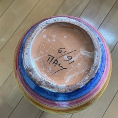 花瓶 イタリア製 陶器 フラワーベース 置物 銘柄不明   37cmの画像