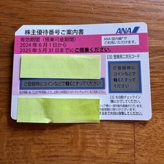 ANA株主優待割引券　番号通知可