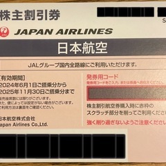 JAL株主割引券 往復2枚セット優待券 航空券