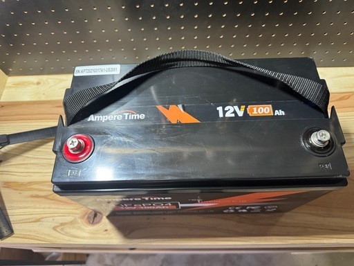 Amper Time 12V100Ah リン酸鉄リチウムイオンバッテリーBMS付き、ディープサイクルバッテリー　耐用年数10年