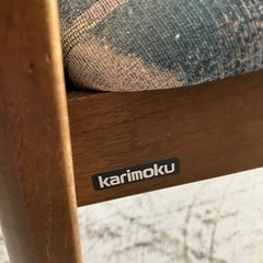 取引場所 南観音 K2408-216 karimoku ダイニングテーブルセット イス６脚付き 汚れキズあり バラ売り不可