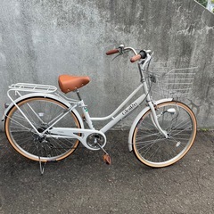 2024年7月購入】シティサイクル 26インチ 6段変速 ママチャリ ホワイト