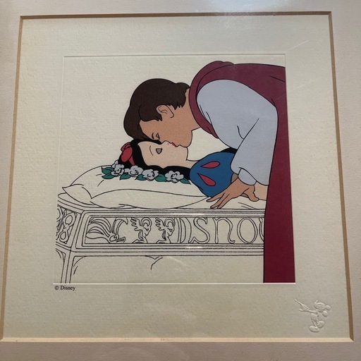 ディズニー 白雪姫 エッチング絵画 未開封 スノーホワイトキス 証明書付