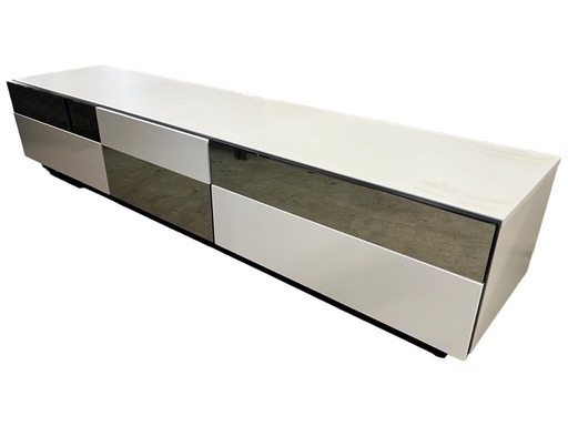 NO.1674 《大幅値下げ中!!》テレビボード 引き出し&デッキ収納付き 幅180cm ホワイト 収納家具 中古