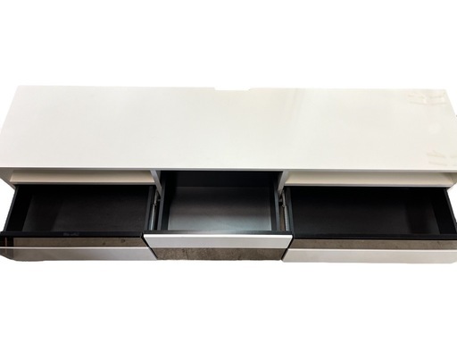NO.1674 《大幅値下げ中!!》テレビボード 引き出し&デッキ収納付き 幅180cm ホワイト 収納家具 中古