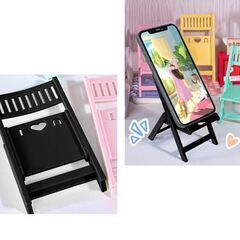 椅子型スマホスタンド（新品）ブラックの画像