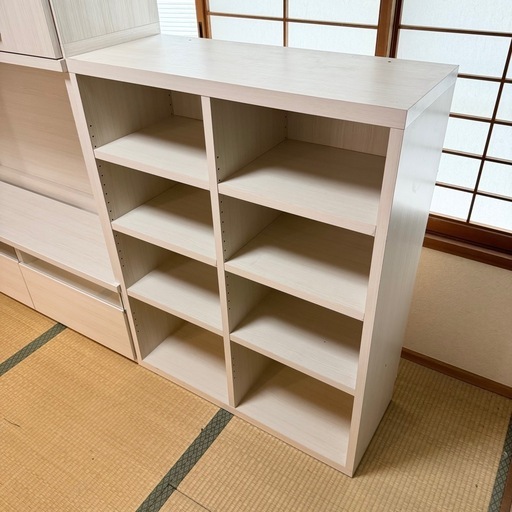 【超美品‼️】総額149,820円♪ モコ 210cm幅壁面収納 テレビ台 リビング収納家具 ホワイトウォッシュ♪
